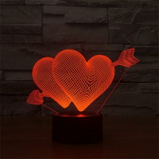 3D светильник в виде сердца CREATIVE Vizualization lamp