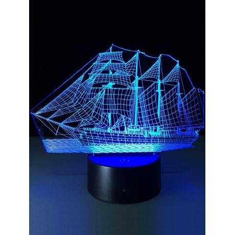 Светильник 3D Корабль 