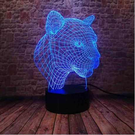 Светильник 3D Леопард 